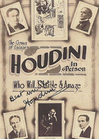 Manifesto di Harry Houdini