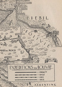 Mappa della spedizione di Fawcett
