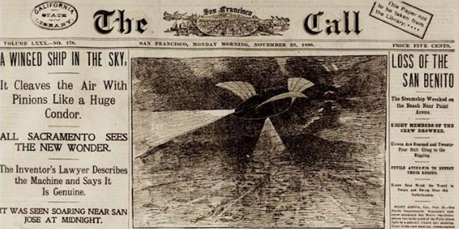 Oggetti volanti non identificati nell’Ottocento